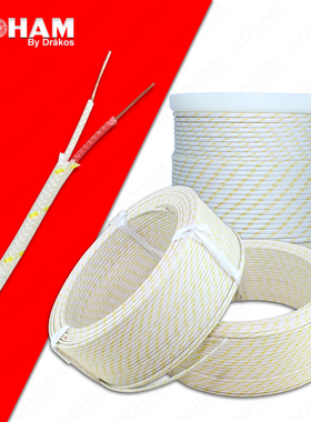 WRe325钨铼热电偶补偿导线玻璃纤维D型延长线美标丝径2*0.5mm