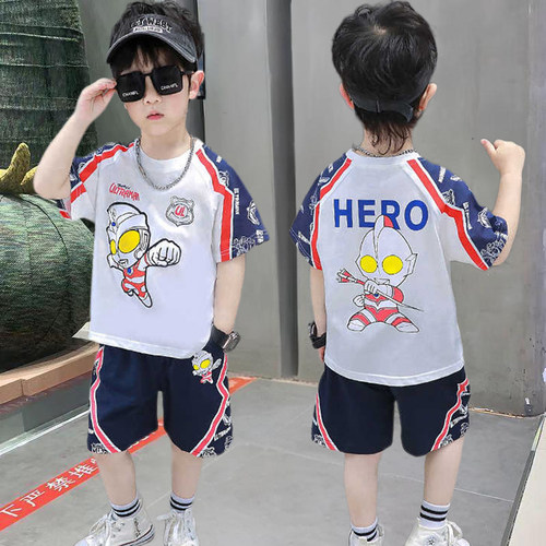 奥特曼男童夏装套装2025新款痞帅时髦儿童短袖运动宝宝夏季男小童