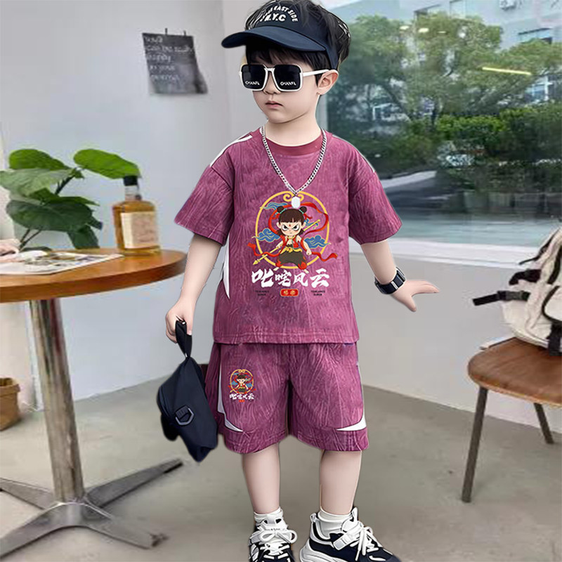 男童套装2026新款夏季短袖潮流