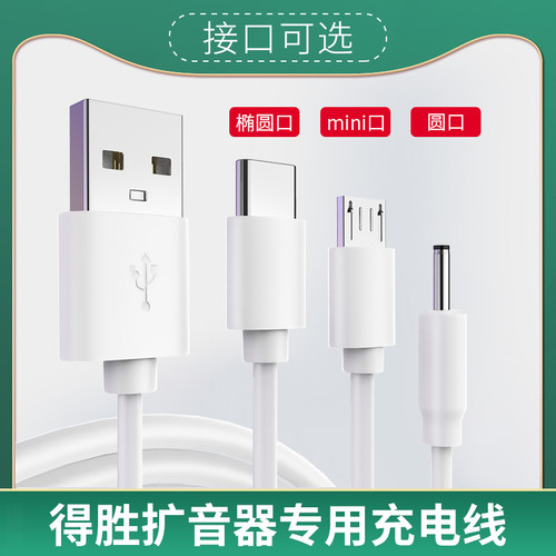 适用得胜 E129 E136德胜扩音器扁头充电器 电源适配器线