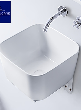 莫德卡恩MODEUCANE 新款无龙头孔挂墙洗脸盆陶瓷洗手盆大尺寸水槽