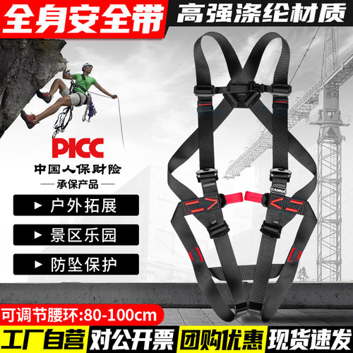 五点式全身安全带游乐拓展保险绳