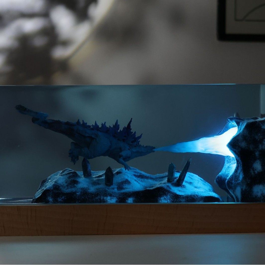 创意圣诞微景观树脂小夜灯巨型怪物燃烧夜灯装饰礼物摆件桌面摆件,家居饰品,桌面摆件,淘宝优惠券,粉丝福利购,淘宝优惠卷