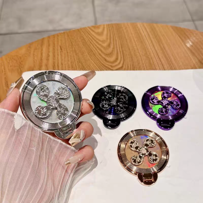 新款转招财进宝旋转解压陀螺手机支架指环扣手机壳背面支架贴男女