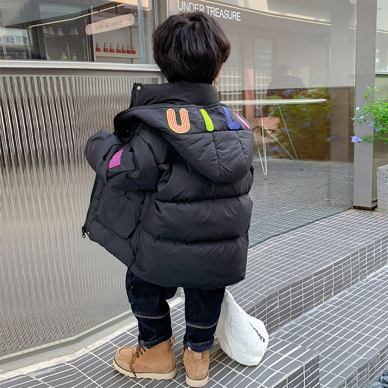 男童羽绒服冬季中长款2025新款儿童加厚保暖外套羽绒内胆帅气上衣