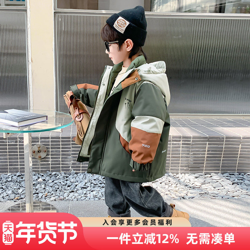 男童羽绒服2025新款冬装儿童男孩三合一加厚秋冬冲锋衣炸街外套,童装/婴儿装/亲子装,羽绒服,淘宝优惠券,粉丝福利购,淘宝优惠卷