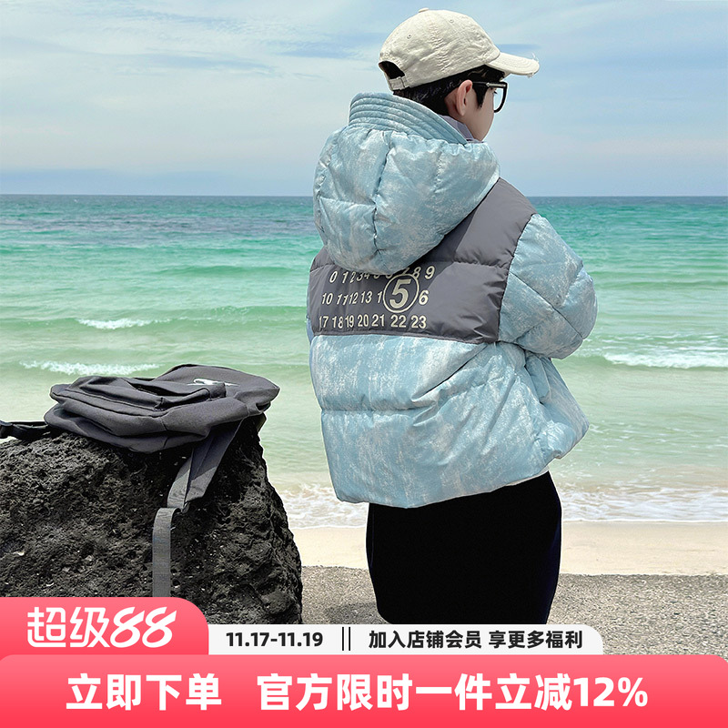 男童冬装羽绒服2025新款儿童冬季短款帅气外套男孩冬款加厚面包服