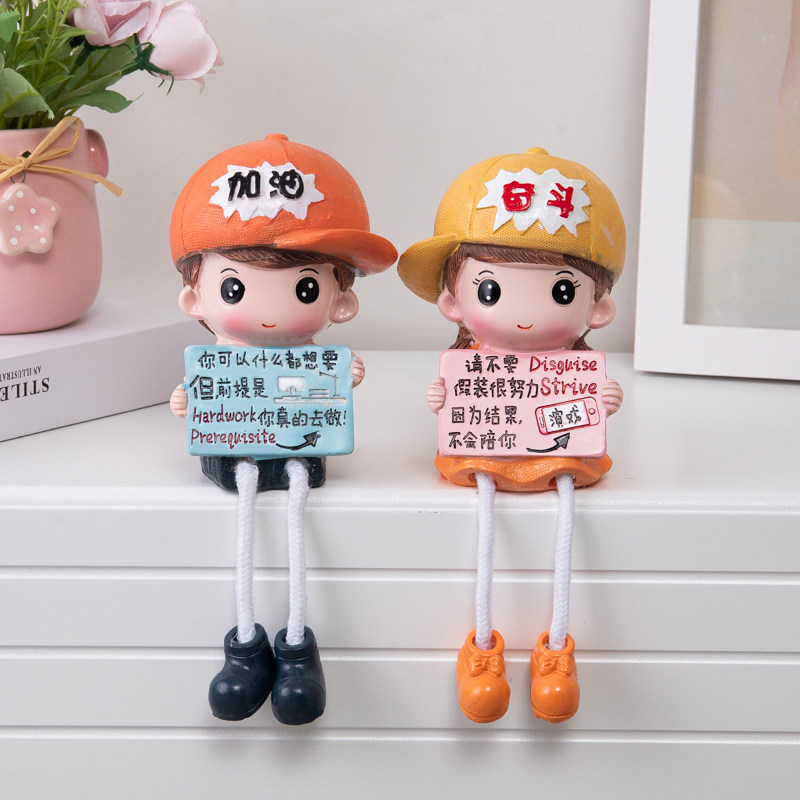 励志学饰习娃桌面书柜16806133装品摆娃件家居娃儿童房间装饰吊脚