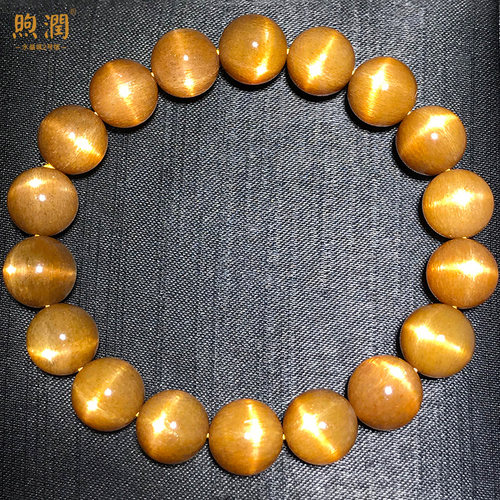 煦润金骨干黑金太阳石十字星光链