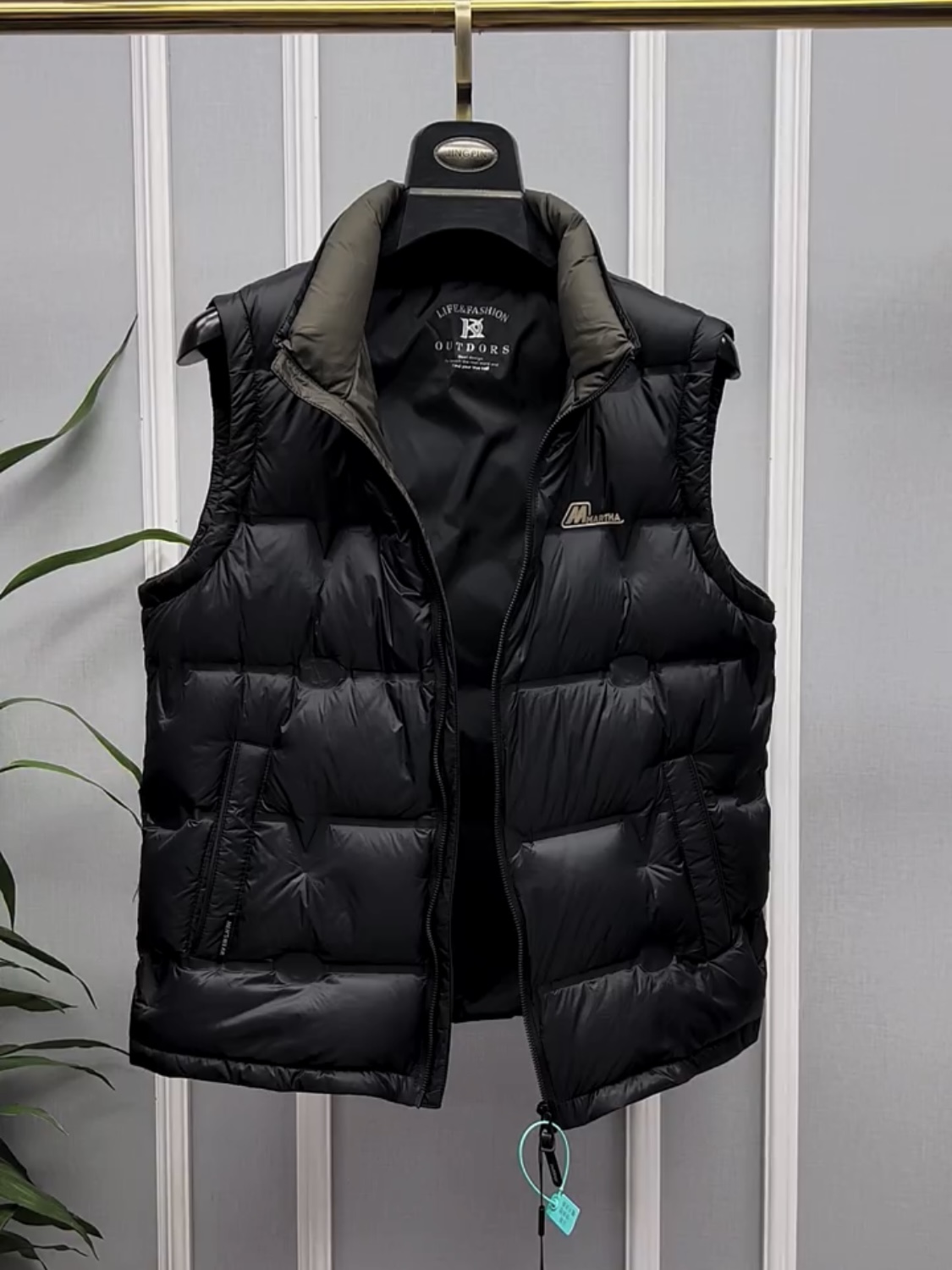 男士冬季商务气质立领羽绒马甲