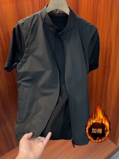 2026冬季男士立领双面薄棉马甲时尚潮流个性百搭休闲青年流行坎肩