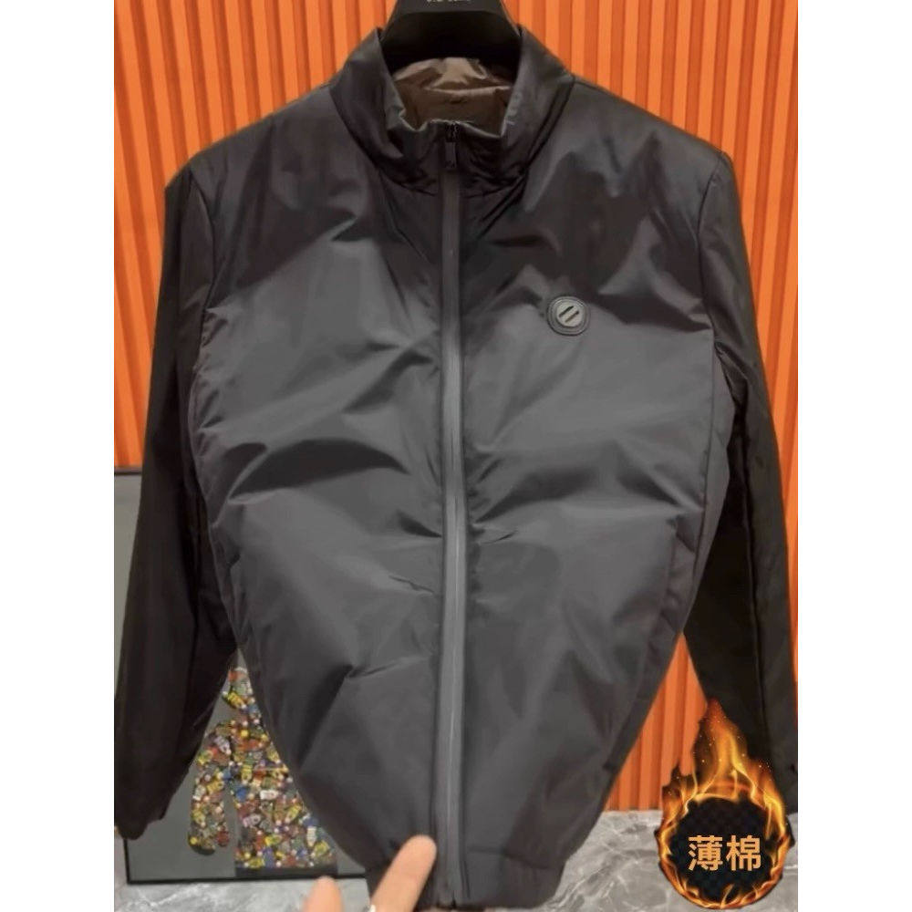 2025冬季新款男士立领薄棉夹克潮流商务气质男装青年百搭时尚外套,男装,夹克,淘宝优惠券,粉丝福利购,淘宝优惠卷