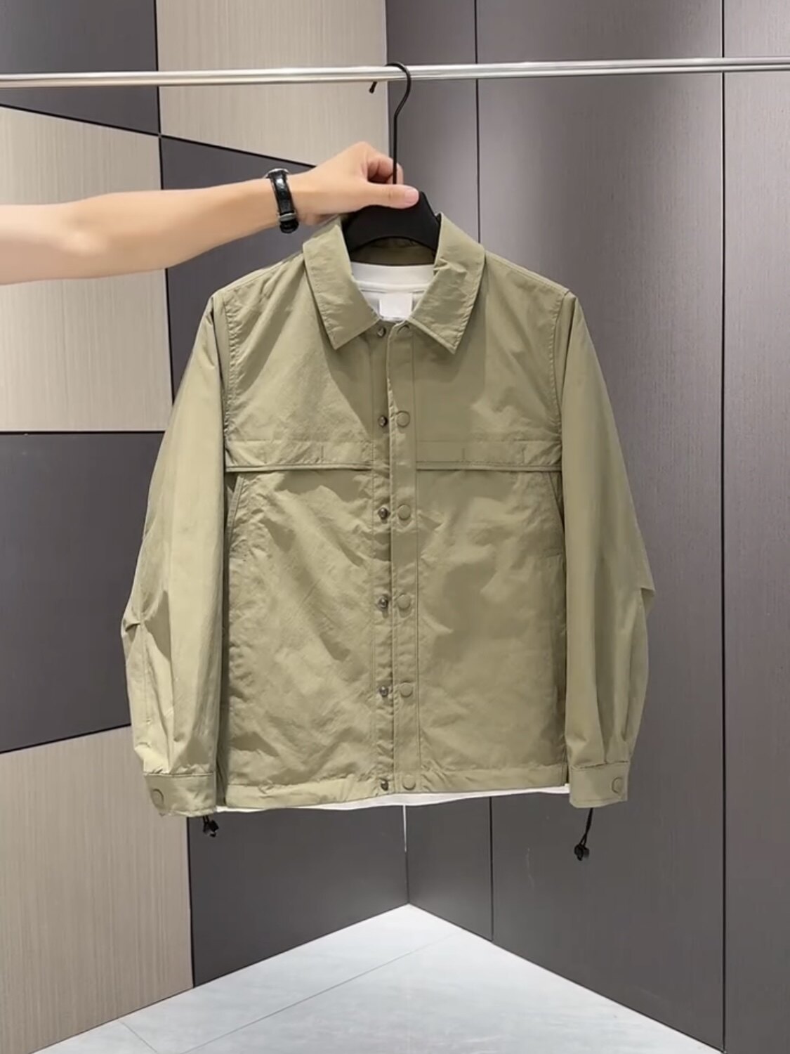 男士秋季新款翻领长袖夹克2026
