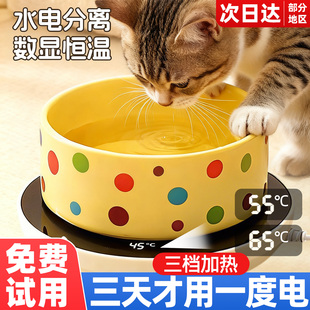 猫咪恒温碗饮水机酸奶机加热喝水碗陶瓷保温喂水饮水器宠物用品