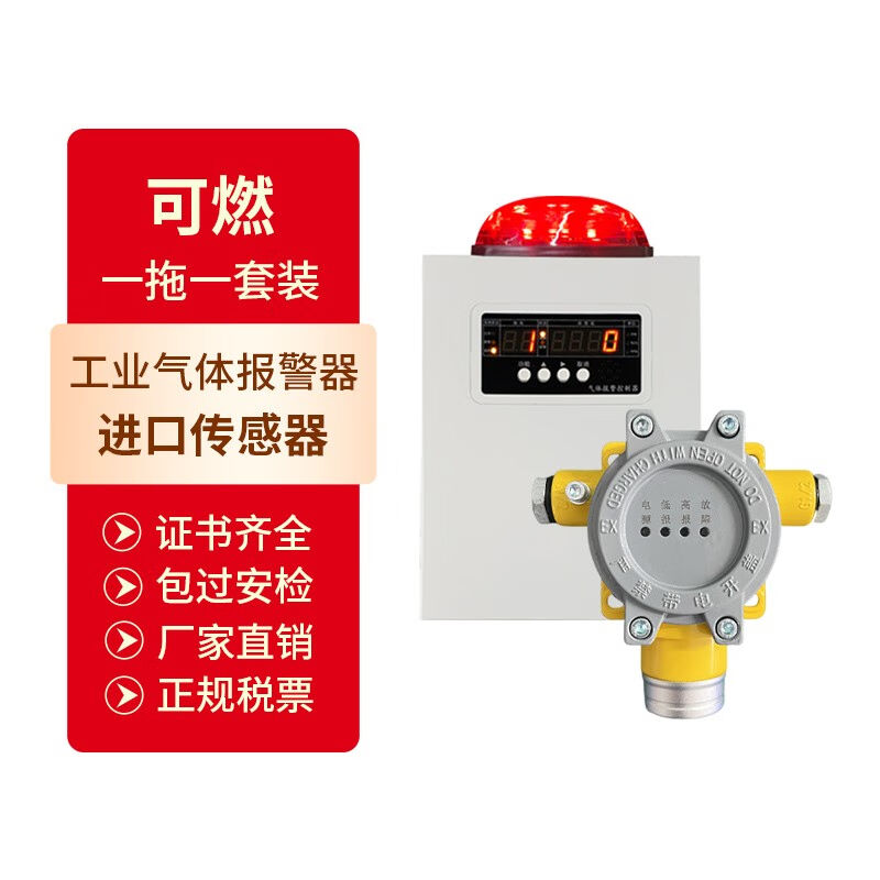 百纳卫安工业防爆可燃气体探测报警器商用天然气液化气油漆酒精氧图片