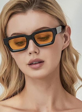 日本cherry kitty复古凹面小框方形太阳镜新款墨镜欧美街拍防晒