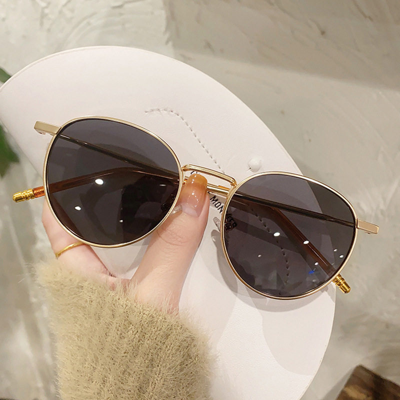 日本Cherry Kitty时尚复古圆形小框太阳镜潮酷街拍凹造型眼镜