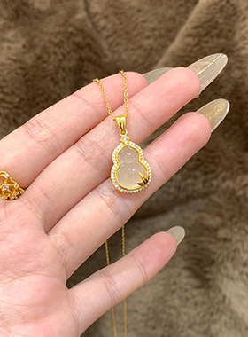 日系Cherry Kitty金枝玉叶葫芦项链女ins轻奢国潮吊坠小众设计感