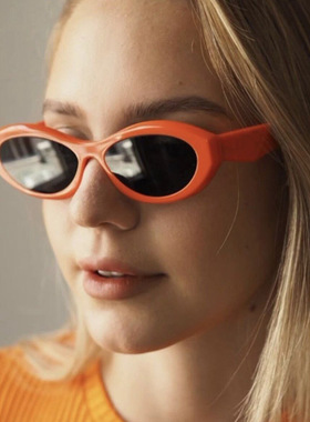 日本cherry kitty椭圆小框太阳镜新款欧美时尚太阳眼镜个性潮