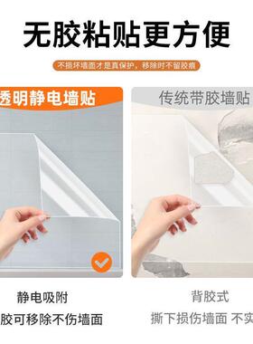 静电乳胶漆墙面保护膜透明护墙贴纸墙白防4b27ffcc踢防墙脏墙壁贴