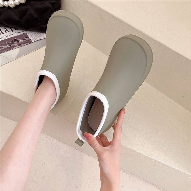 雨鞋女成人短筒水鞋女款干湿两用防滑耐磨浅口低帮防水厨房鞋