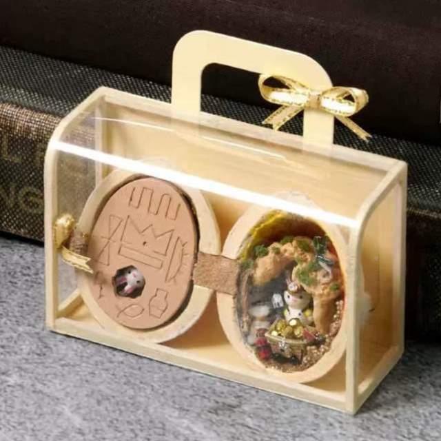 屋diy小屋子手工材料成房品房核桃56849壳迷你材料屋小核桃微缩包