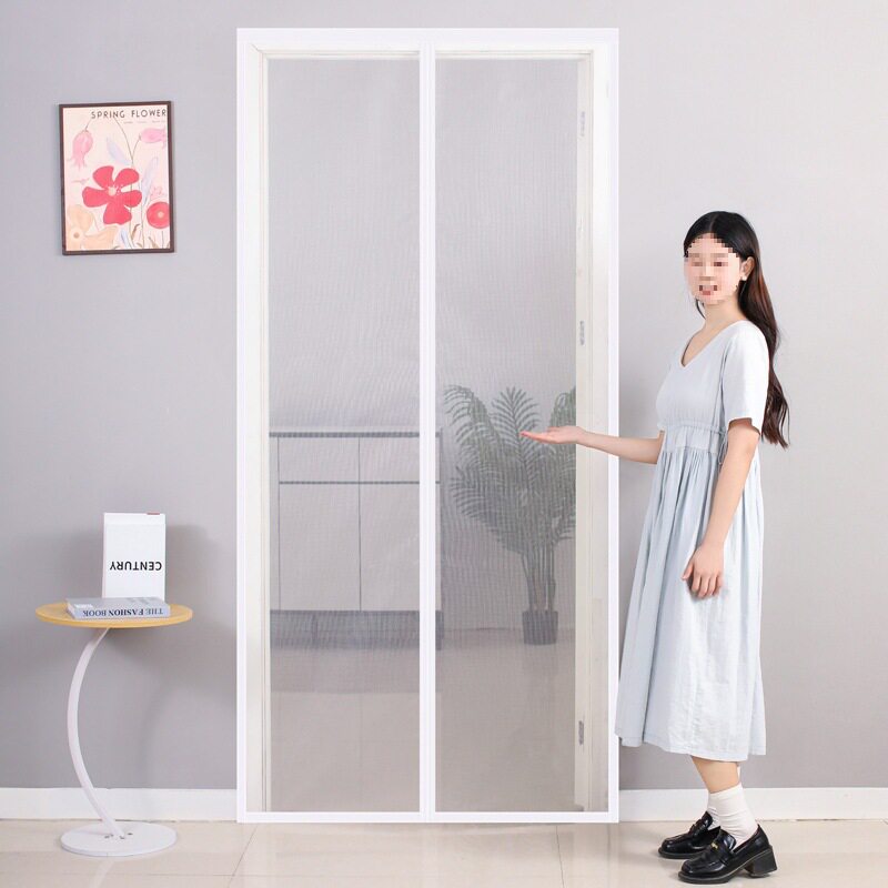 玻璃纤维防蚊门帘耐拉扯磁吸 门帘磁性软纱 门配送魔术贴厂家E18