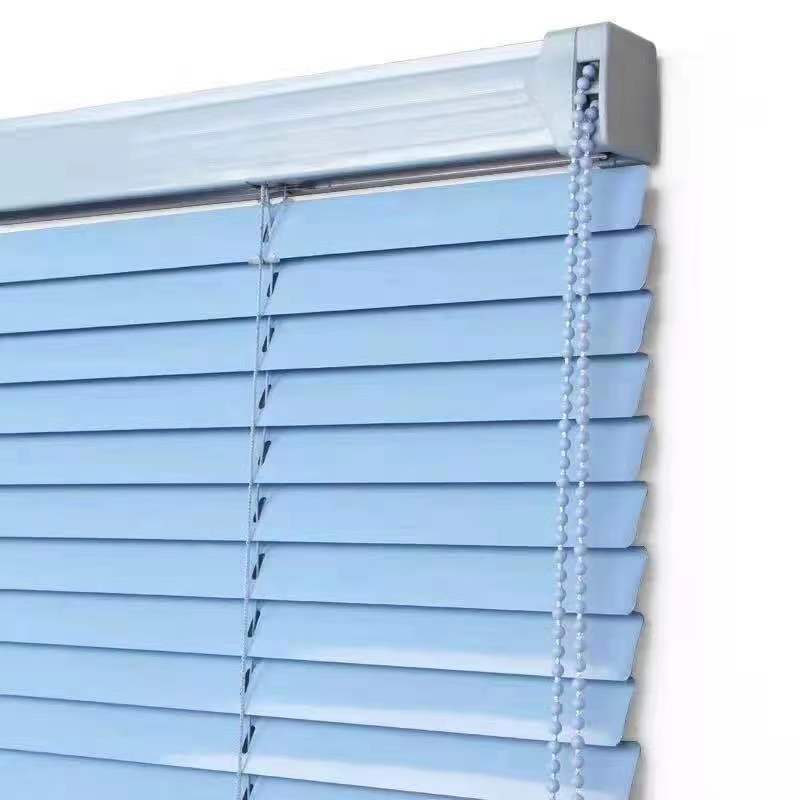 免打孔电动铝合金拉珠百叶窗帘高遮光办公卧室卫生间厨房