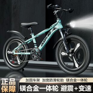 儿童自行车男孩男款6到8-10-12岁中大童女孩变速山地车小学生单车