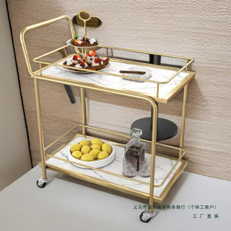 酒店酒水车欧式餐车手推车火锅店酒吧餐厅ktv送餐车家用蛋糕推车