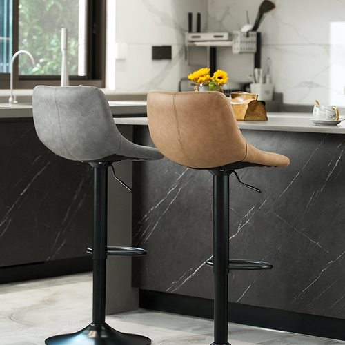 吧台椅轻奢高脚凳升降旋转酒吧凳子收银台椅子家用吧椅商用岛台椅