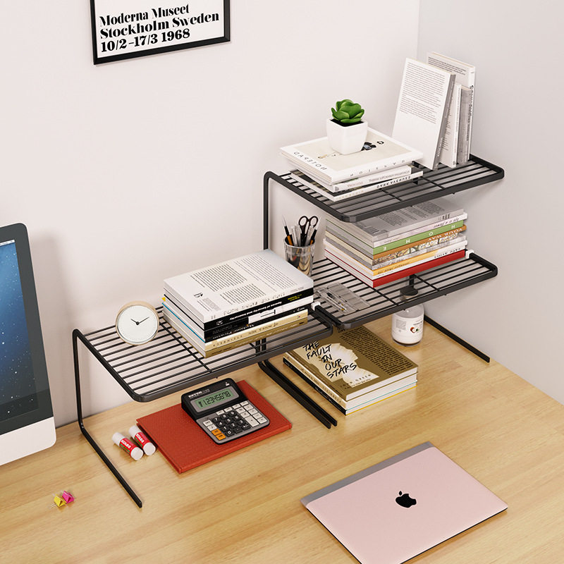 学生书架桌面办公桌文件架桌上储物柜工位托架桌面收纳分层置狄瑄