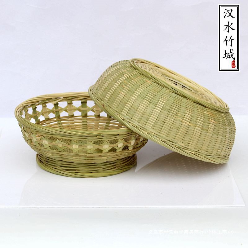 竹编竹篮竹筐竹筛子圆簸箕竹制品农家手工水果筐家用点心篮馒头筐