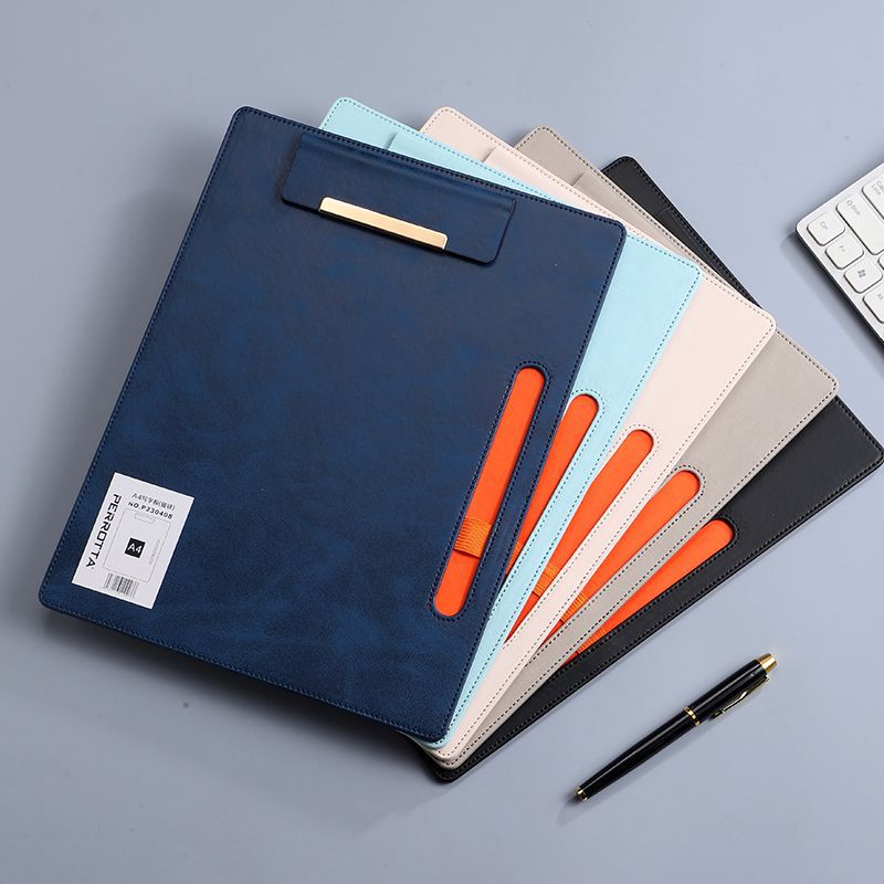 a4磁吸文件夹会议夹钉制夹板商务豪华垫板高档酒店客房便签硬板