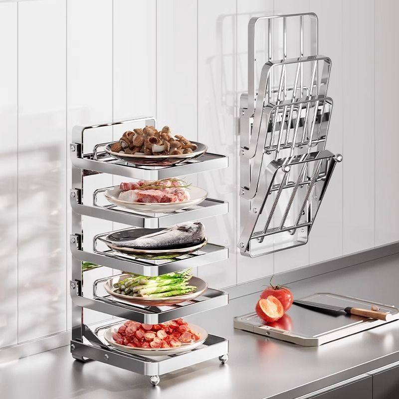 不锈钢备菜架壁挂台面多层可折叠配菜盘收纳架置物架厨房放菜架子,厨房/烹饪用具,厨房墙壁置物架/厨房墙壁挂架,淘宝优惠券,粉丝福利购,淘宝优惠卷