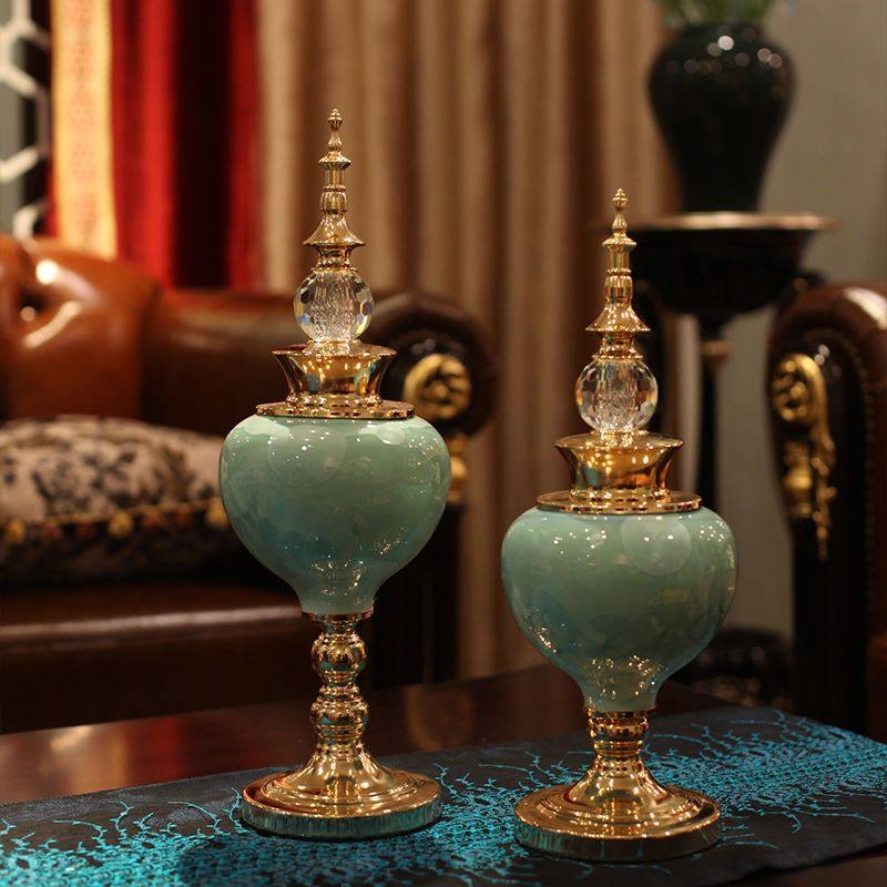 美式花瓶电视柜摆件家居饰品欧式客厅玄关现代酒柜装饰品北欧轻奢,家居饰品,酥油灯,淘宝优惠券,粉丝福利购,淘宝优惠卷
