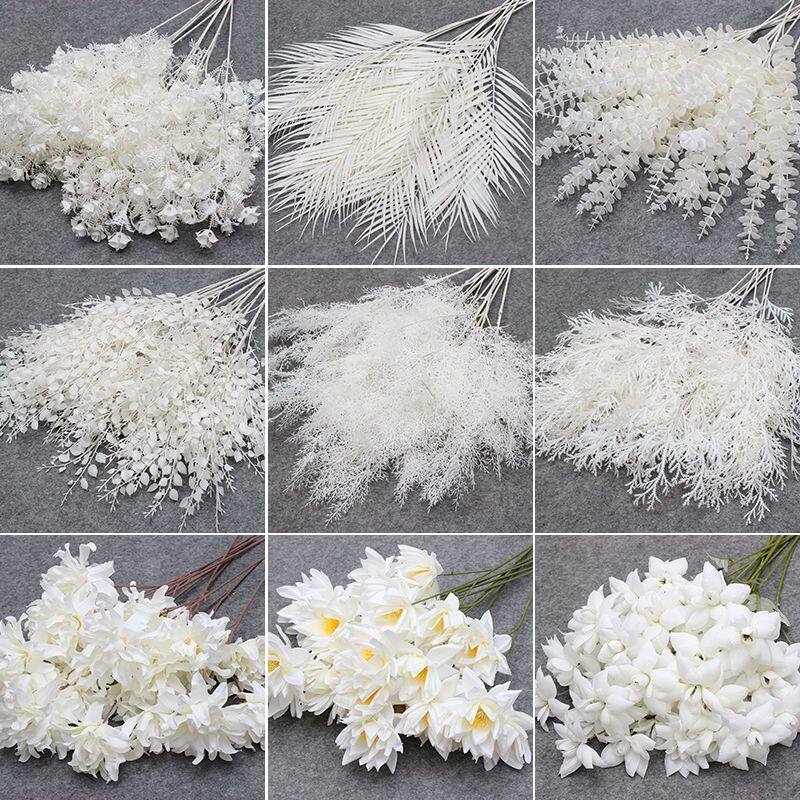 白色婚庆绢花地花婚礼装饰花假花家居商场花玫瑰