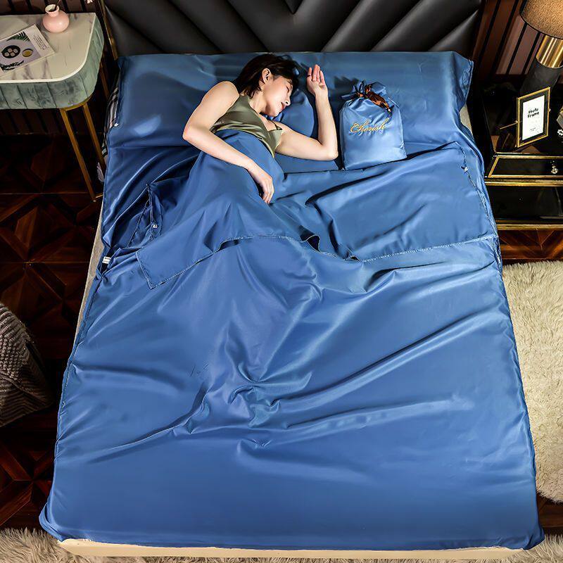 旅行隔脏睡袋一体式天丝莫代尔酒店防脏床单被套单双人出差旅睡宝