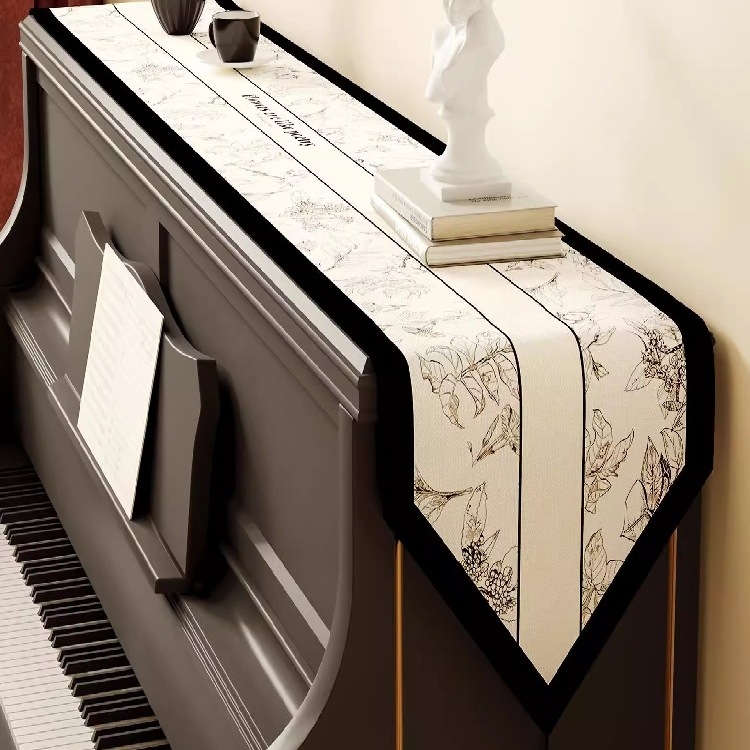法式风钢琴防尘罩电钢琴键盘遮盖布轻奢高档琴罩高级感电子琴盖巾