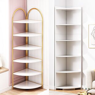 角柜转角柜落地三角置物架卧室角落收纳架墙角架铁艺靠墙架子书架