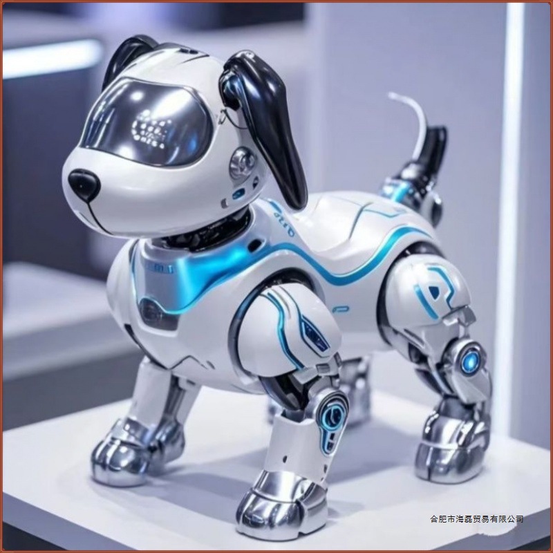 网红爆款会走路带灯光有音效儿童电动玩具机器狗仿真牵绳男女孩