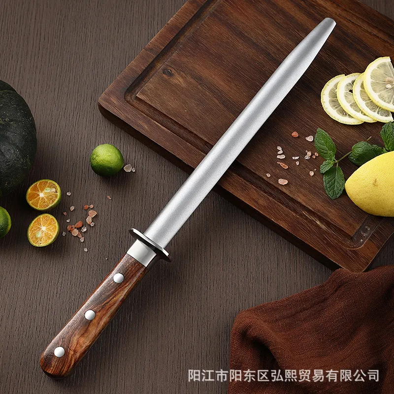 磨刀棒卖肉专用实木肉档酒店厨师商用快速磨刀石碳钢手持式磨刀器