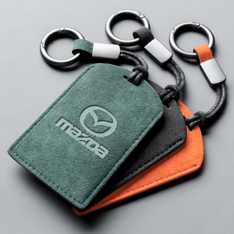 马自达翻毛皮卡片钥匙套运动高档