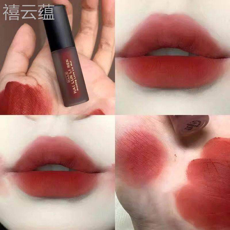 y纯欲唇釉哑光雾丝绒防水不掉色不沾杯学生黄皮伪素颜显白口红唇
