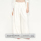 低腰直筒休闲裤 女秋季 夏 设计感白色莱赛尔天丝阔腿裤 出逃赤岗西