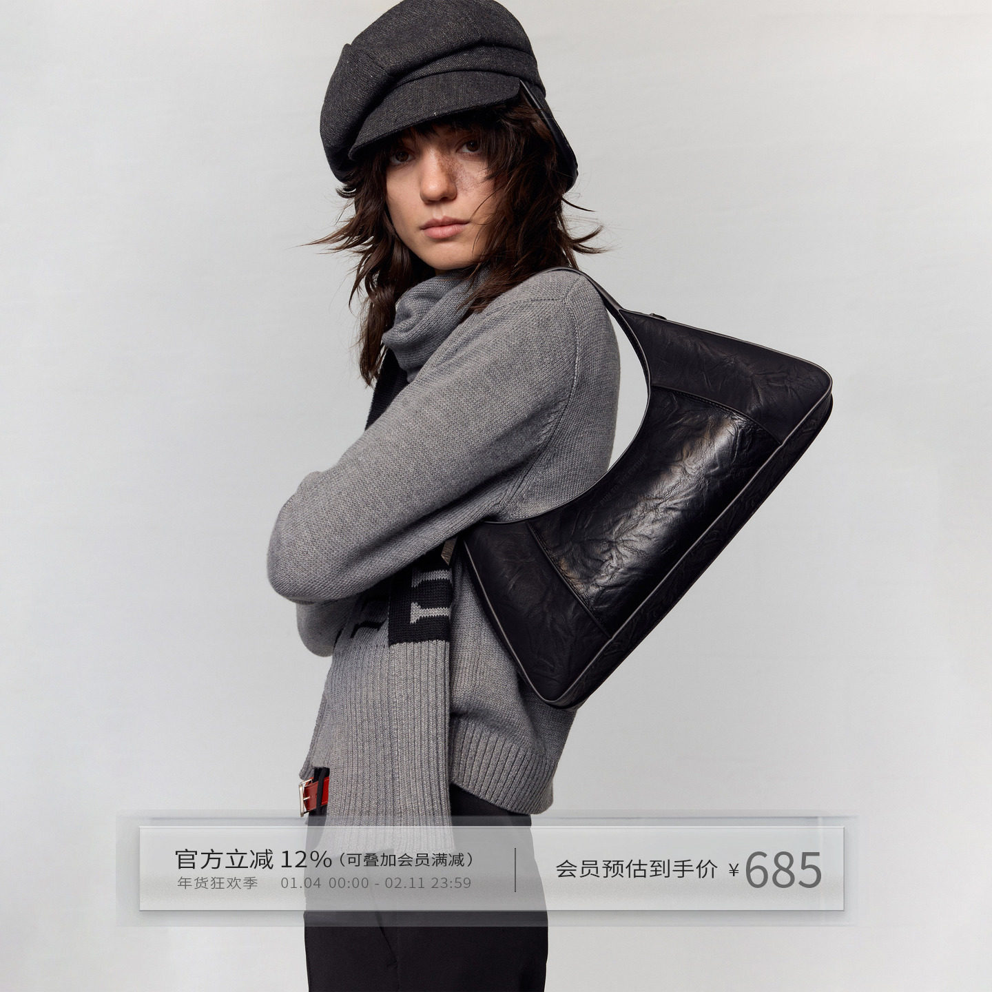 出逃赤岗西 高级感油腊环保超纤皮单肩手提包双面超迁绒腋下女包,箱包皮具/热销女包/男包,手拿包,淘宝优惠券,粉丝福利购,淘宝优惠卷