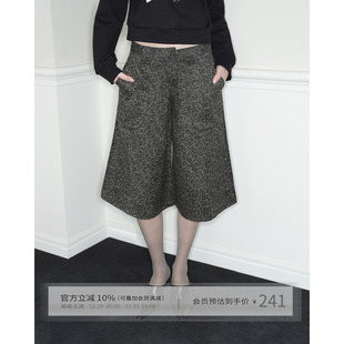 小个子低腰休闲宽松阔腿中裤 女夏季 复古豹纹五分短裤 出逃赤岗西