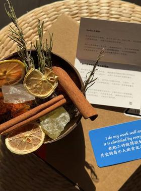 黄水晶净化充能草本能量碗