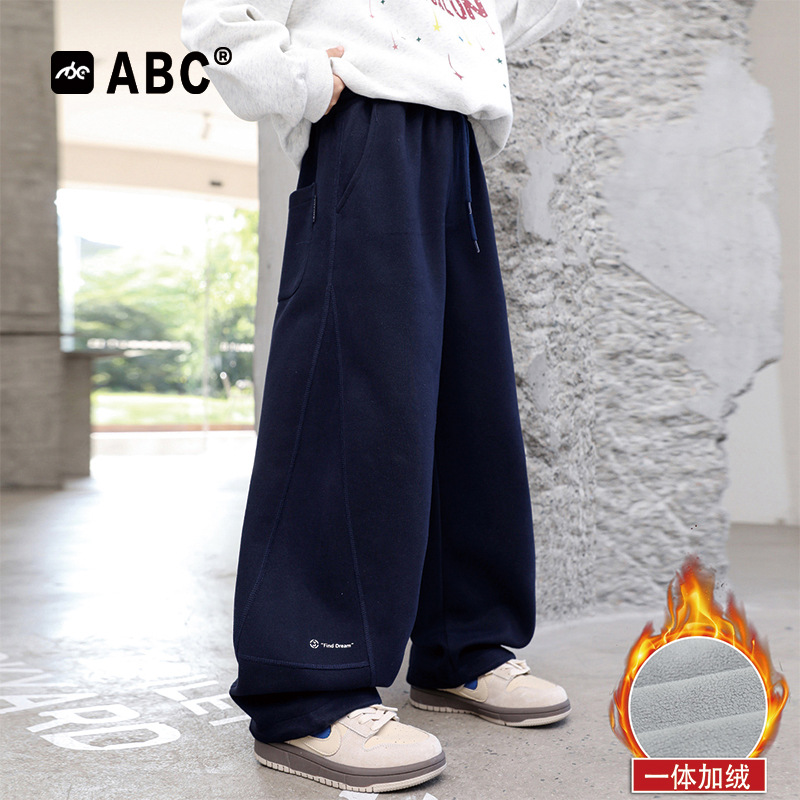 ABC男童春秋冬运动裤2025新款