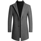winter Coat Blends Wool Jacket Trench Parka for Jackets Men